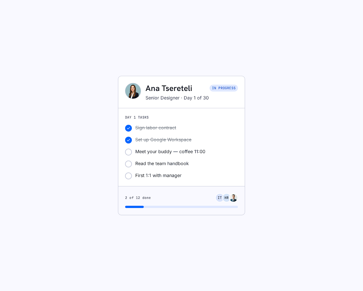 Onboarding — HourSquare interface preview